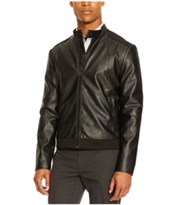 Kenneth Cole Mens Faux Leather Motorcycle Jacket