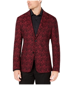 Ryan Seacrest Mens Jacquard Two Button Blazer Jacket