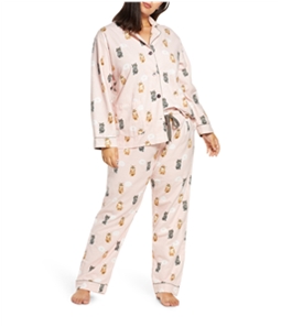 P.J. Salvage Womens Meow & Furever Button Down Pajama Shirt