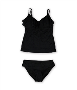 Kenneth Cole Womens Solid Brief 2 Piece Tankini