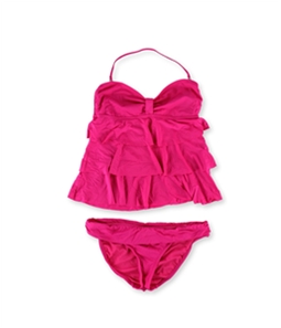 Kenneth Cole Womens Tiered Banded 2 Piece Bandini