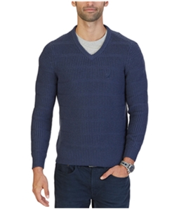 Nautica Mens Knit V-Neck Pullover Sweater