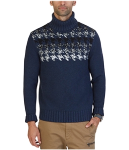 Nautica Mens Engineered Houndstooth Knit Sweater