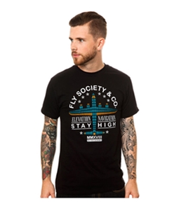 Fly Society Mens The Navigators Graphic T-Shirt