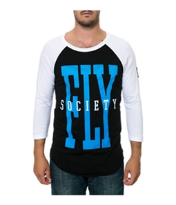 Fly Society Mens The 3rd Base Raglan Graphic T-Shirt