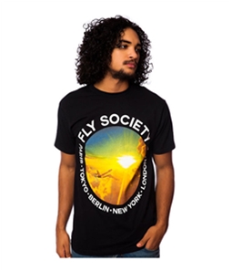 Fly Society Mens The Frequent Flyer Graphic T-Shirt
