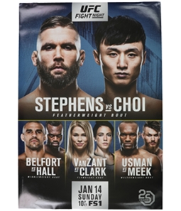 UFC Unisex Fight Night Jan 14th Sunday Official Poster