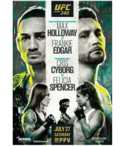 UFC Unisex 240 July 27 Saturday Official Poster