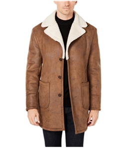 Tallia Mens Suede Faux-Leather Jacket