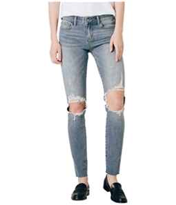 DSTLD Womens Distressed Slim Fit Jeans