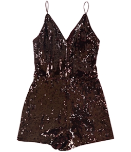 GUESS Womens Sequined Romper Jumpsuit
