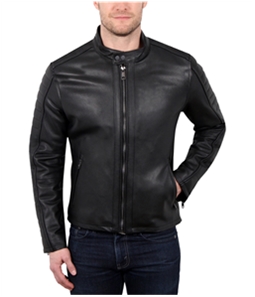 William Rast Mens Leather Motorcycle Jacket