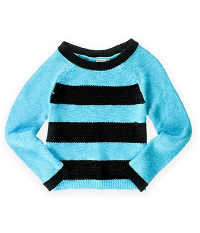 Justice Girls Striped Shimmer Knit Sweater