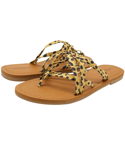 American Eagle Womens Strappy Polka Dot Flip Flop Sandals