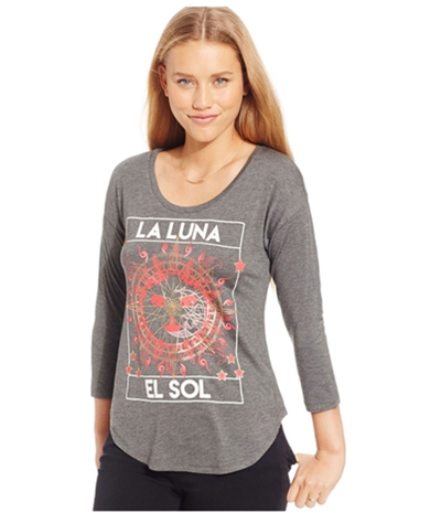 Belle Du Jour Womens Sun Moon Foil Graphic T-Shirt