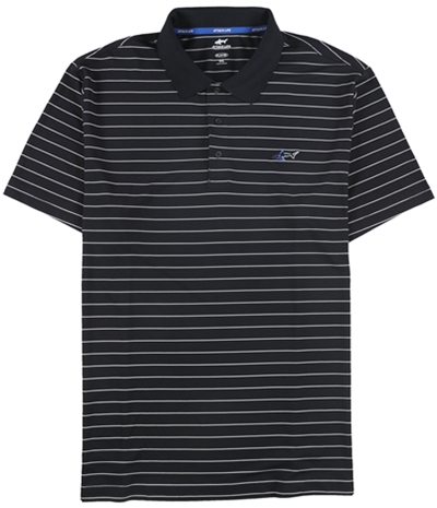 Greg Norman Mens Striped Rugby Polo Shirt, TW7