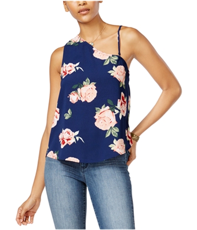 Seven Sisters Womens Printed One Shoulder Blouse