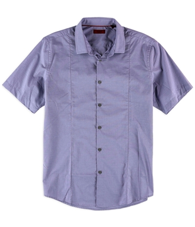 Alfani Mens Textured Slim Ss Button Up Shirt