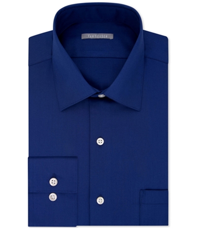 Van Heusen Mens Lux Sateen Regular Fit Button Up Dress Shirt