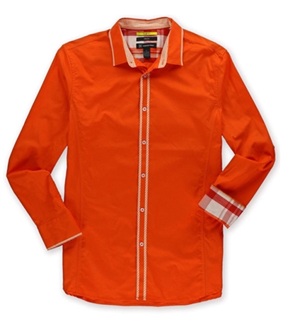 I-N-C Mens Slim Fit Check Button Up Shirt, TW1