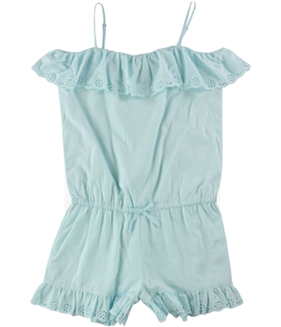 Ralph Lauren Girls Ruffle Romper Jumpsuit