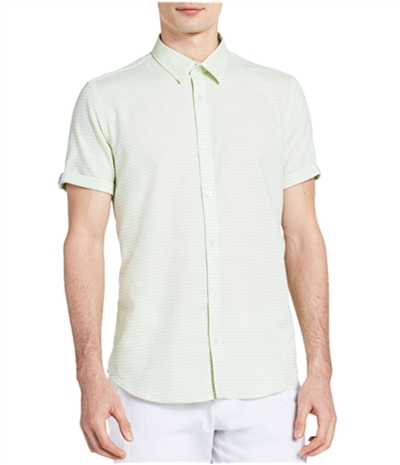 Calvin Klein Mens Dobby Striped Button Up Shirt