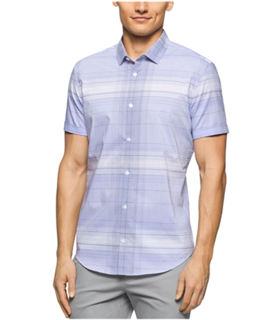 Calvin Klein Mens Dobby-Twill Button Up Shirt