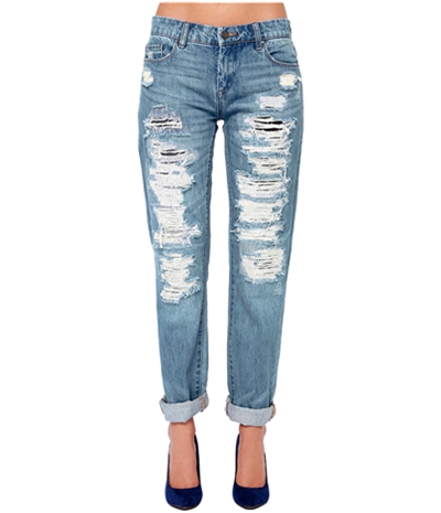 [Blank Nyc] Womens Light Wash Relaxed Straight Leg Jeans