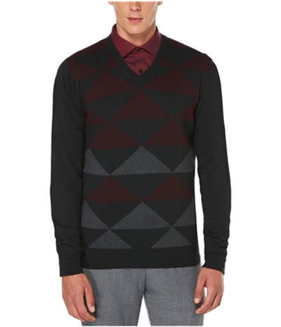 Perry Ellis Mens Intarsia Pullover Sweater