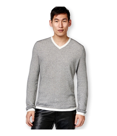 I-N-C Mens Zirconia Tonal Stripe Pullover Sweater