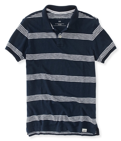 Aeropostale Mens Striped Rugby Polo Shirt, TW2