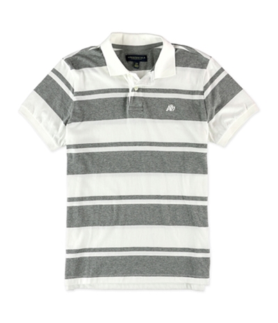 Aeropostale Mens A87 Striped Rugby Polo Shirt, TW5