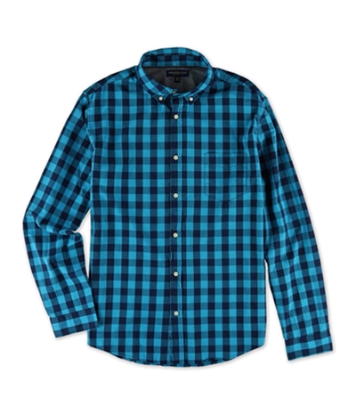 Aeropostale Mens Gingham Ls Button Up Shirt