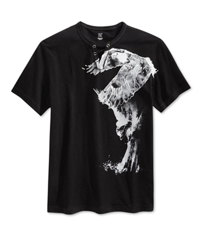 I-N-C Mens Bird-V-Neck Graphic T-Shirt
