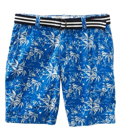 Aeropostale Mens Belted Tropical Pattern Casual Chino Shorts