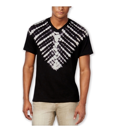 I-N-C Mens Tie-Dye V Neck Graphic T-Shirt