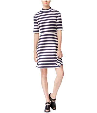 Maison Jules Womens Striped Fit & Flare Dress, TW1