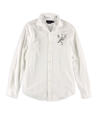 Ralph Lauren Mens Stretch Oxford Button Up Shirt, TW1