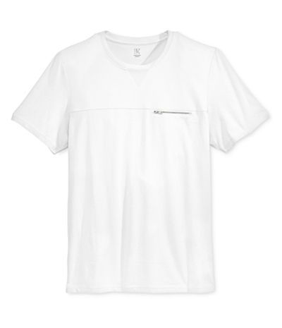 I-N-C Mens Omega Zip Basic T-Shirt