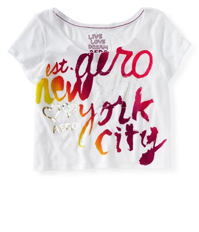 Aeropostale Womens Cropped New York City Graphic T-Shirt