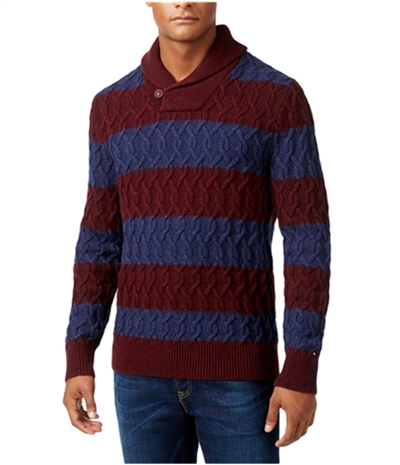 Tommy Hilfiger Mens Striped Knit Sweater, TW1