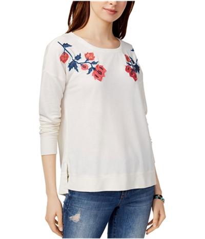 Lucky Brand Womens Embroidered Sweatshirt, TW1