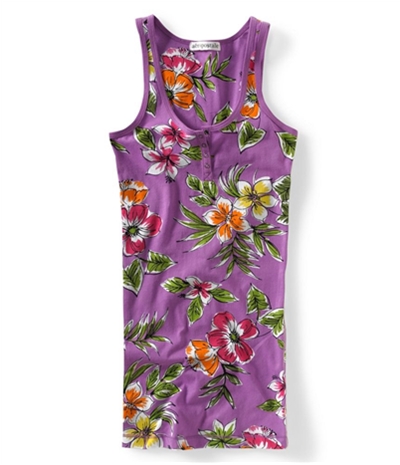 Aeropostale Womens Floral Boy Tank Top