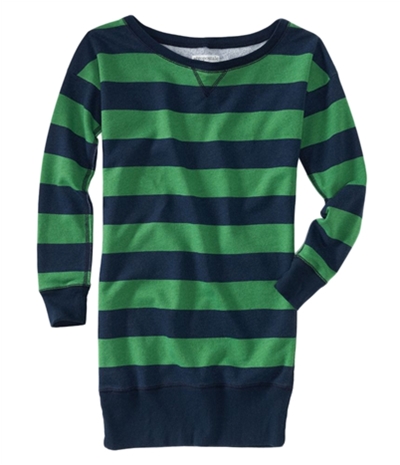 Aeropostale Womens Stripe Fleece Sweater Dress