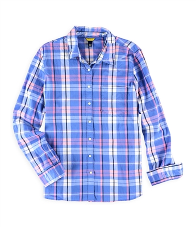 Aeropostale Womens Plaid Button Down Blouse