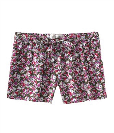 Aeropostale Womens Floral Print Waistie Casual Mini Shorts