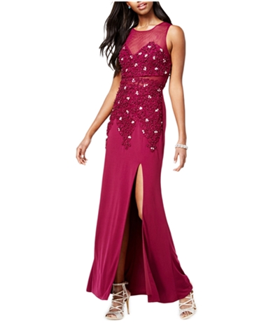 Say Yes To The Prom Womens Illusion Gown Dress