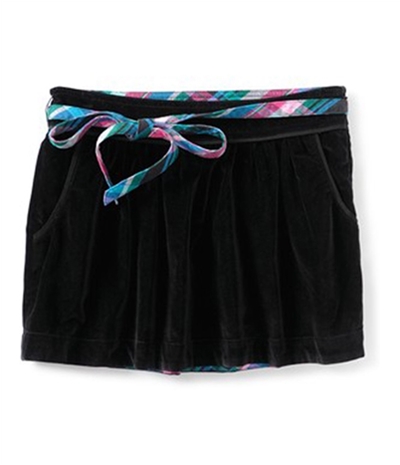 Aeropostale Womens Velour Removable Belt Mini Skirt