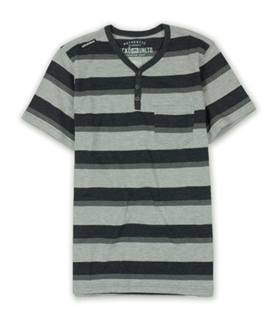 Ecko Unltd. Mens Heather Jsy Stripe Henley Shirt