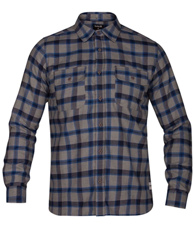 Hurley Mens Dri-Fit Flannel Button Up Shirt